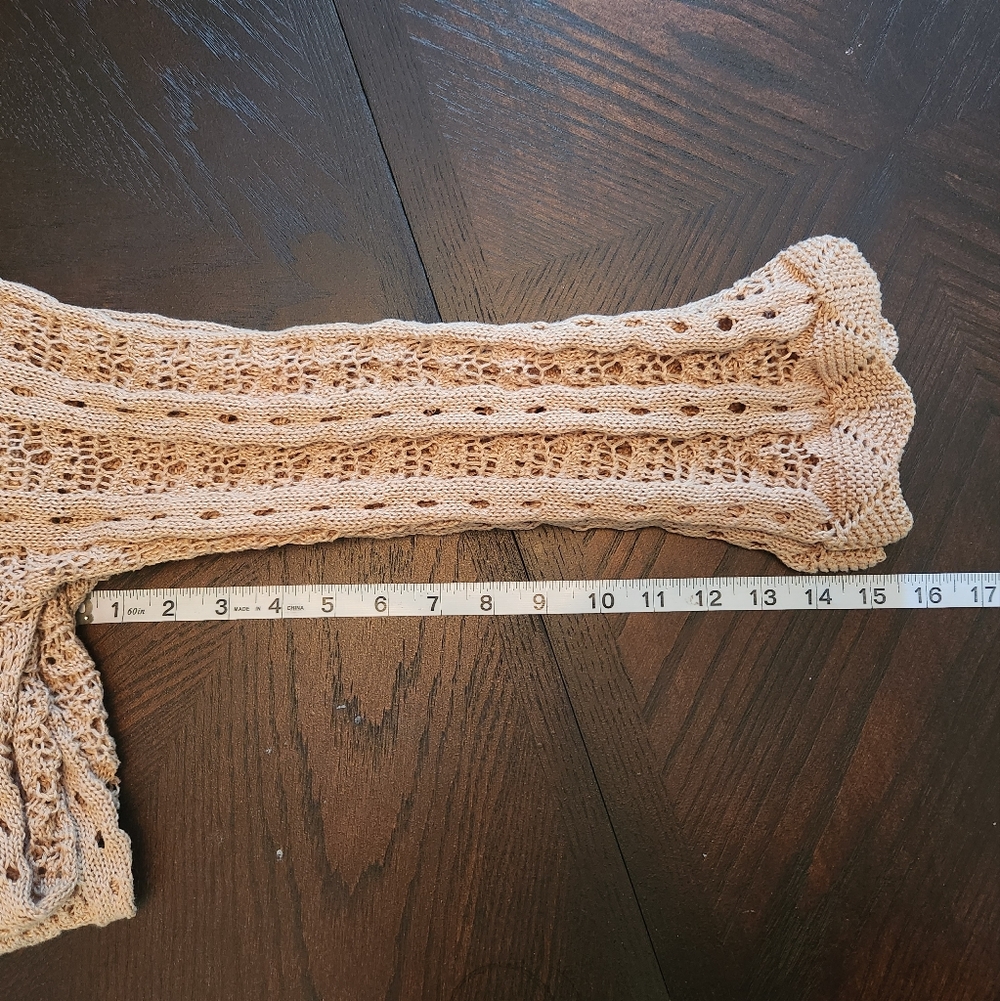 Crochet/Knit Mini Dress/Bathing Suit Cover-Up with Open Back - Picture 13 of 14